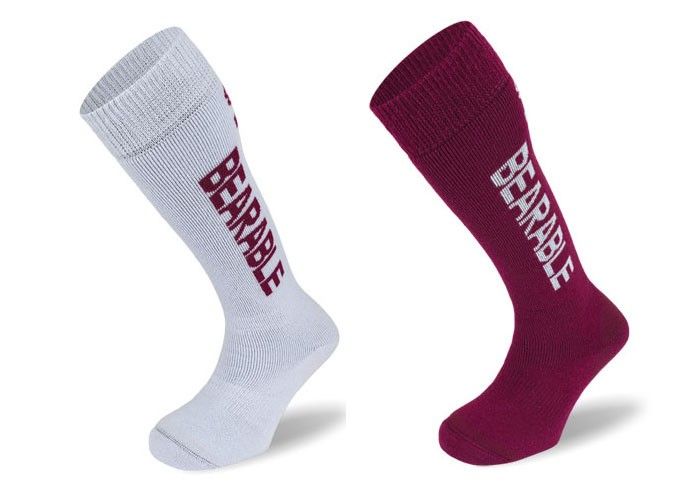 ski-08861-fuchsia_light_blue-light_blue_fuchsia SKI ČARAPE BEARABLE VANCOUVER 2 PARA light grey/melange pink - Slika 1