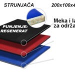 STRUNJAČA FITNESS 2m x 1m x 4cm NEKLIZAJUĆA