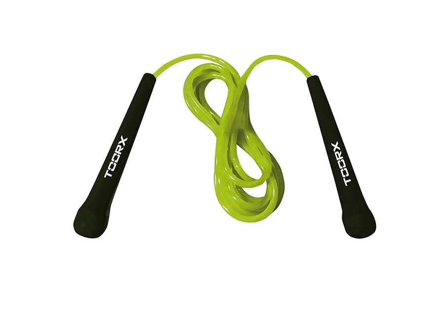 toorx-ahf-016 KONOPAC ZA PRESKAKANJE TOORX PVC SPEED lime green-black - Slika 1