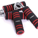 RUČICE SA OPRUGOM SOFT TOORX SET  2 kom black-red chromed
