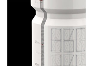 BIDON ELITE NOMO 750ml white/red - Slika 3